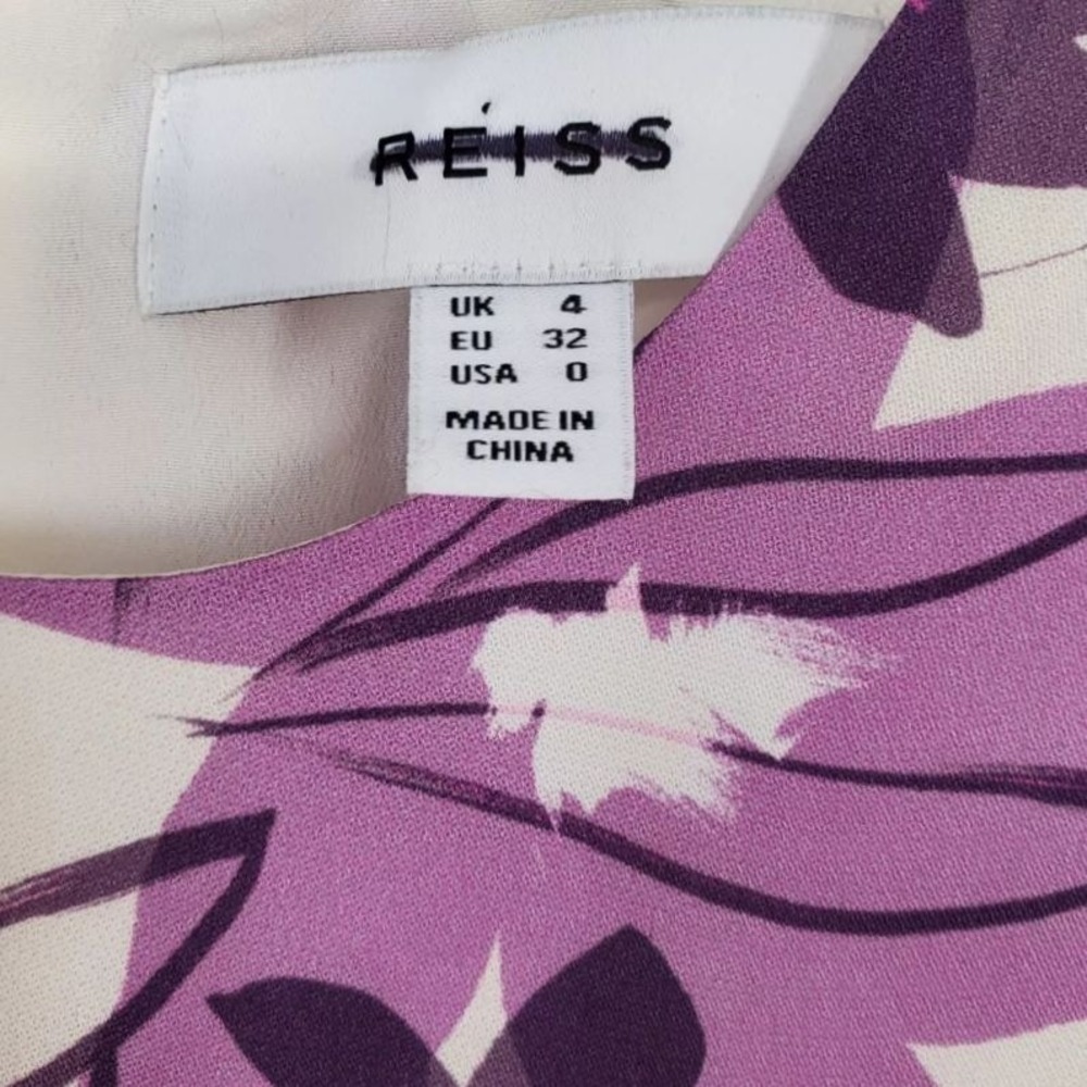 Women's Reiss Lily‎ Floral Midi Dress Size 0 - A8 - Picture 2 of 4